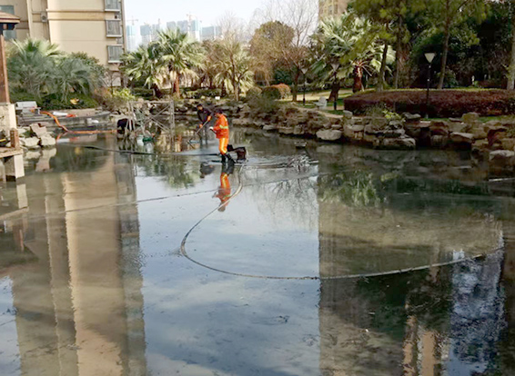都昌景观池淤泥清理
